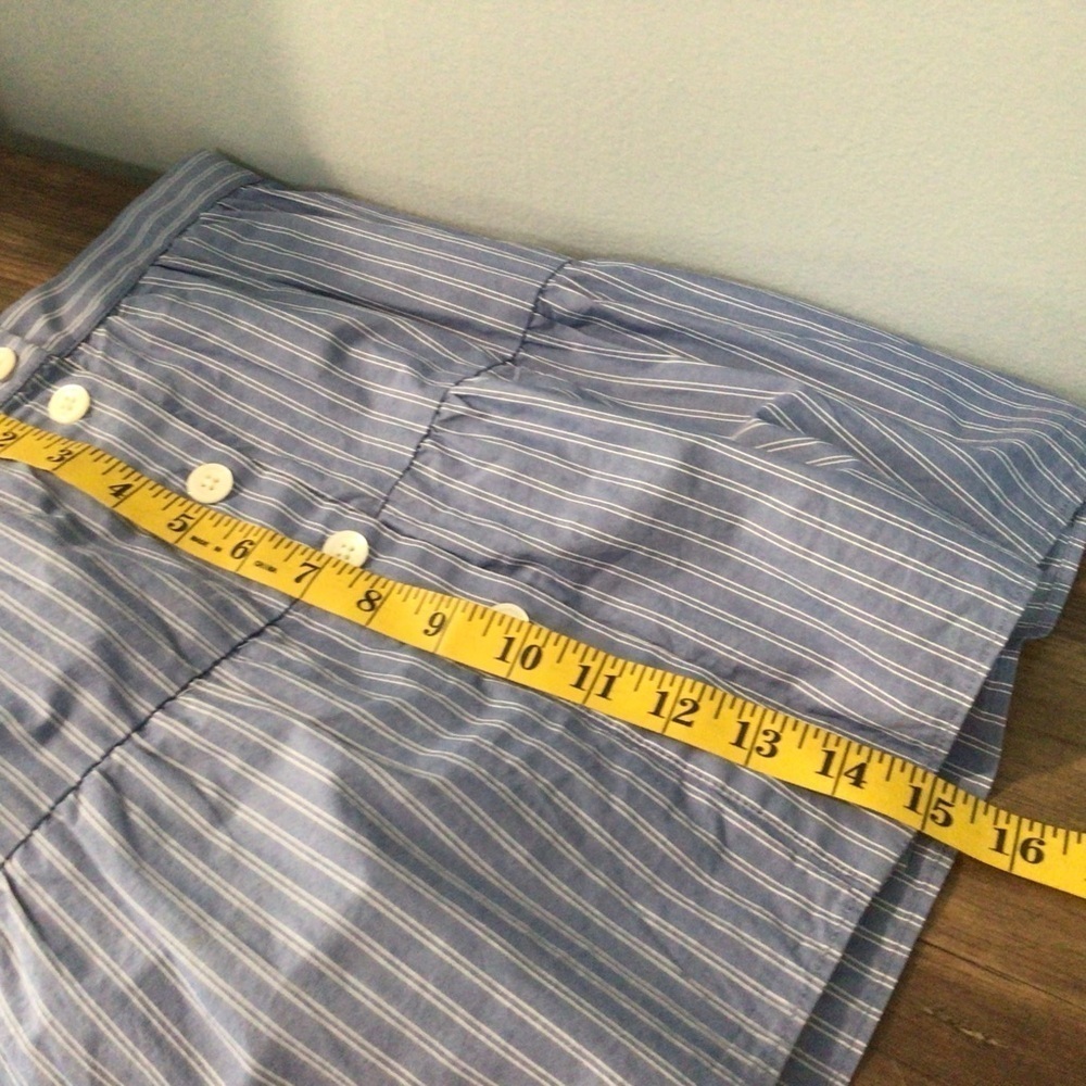 Madewell Women’s Bistro Tiered Blue And White Mini Skirt - Picture 9 of 10
